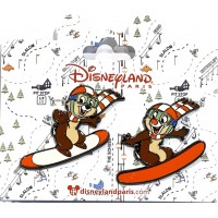 Disneyland Paris Chip & Dale Skiing OE Souvenir Pin