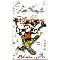 Disneyland Paris Mickey Skiing OE Souvenir Pin