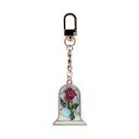 Beauty and the Beast rose Stained Glass Keychain, by Arribas Disneyland Paris