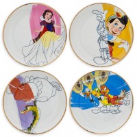 Ink & Paint set of 4 Plates, Disneyland Park Original