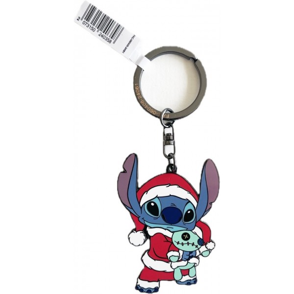 Disneyland Paris Stitch Santa Christmas Keyring