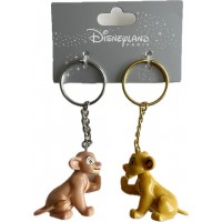 Disneyland Paris Simba and Nala  Connecting Keychains Keyring set