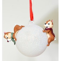 Chip and Dale Christmas Bauble Ornament, Disneyland Paris