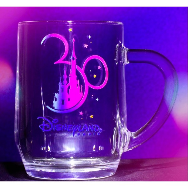 Disneyland Paris 30th Anniversary Chateau Coffee glass mug, by Arribas