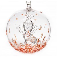 Olaf Crystal red Christmas bauble, by Arribas, Disneyland Paris