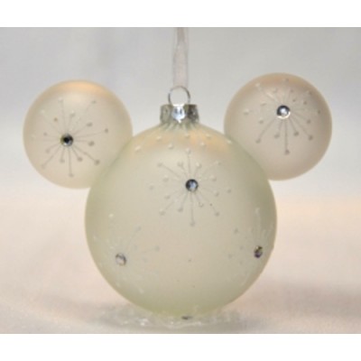 Mickey Mouse Icon Glass Ornament - Bejeweled, Extremely Rare